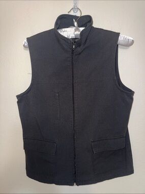 Lana Lee Women's Black Zip-Front Utility Vest - medium
